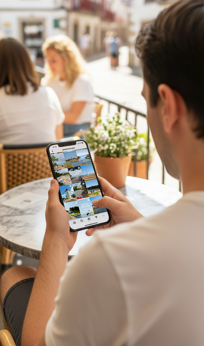 Réseaux Sociaux Guide Touristique sur mobile